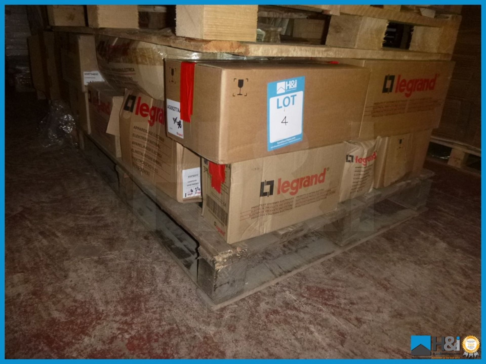 PALLET OF MIXED LEGRAND STOCK Appraisal: Viewing Essential Serial No: NA Location: Brierley Hill,