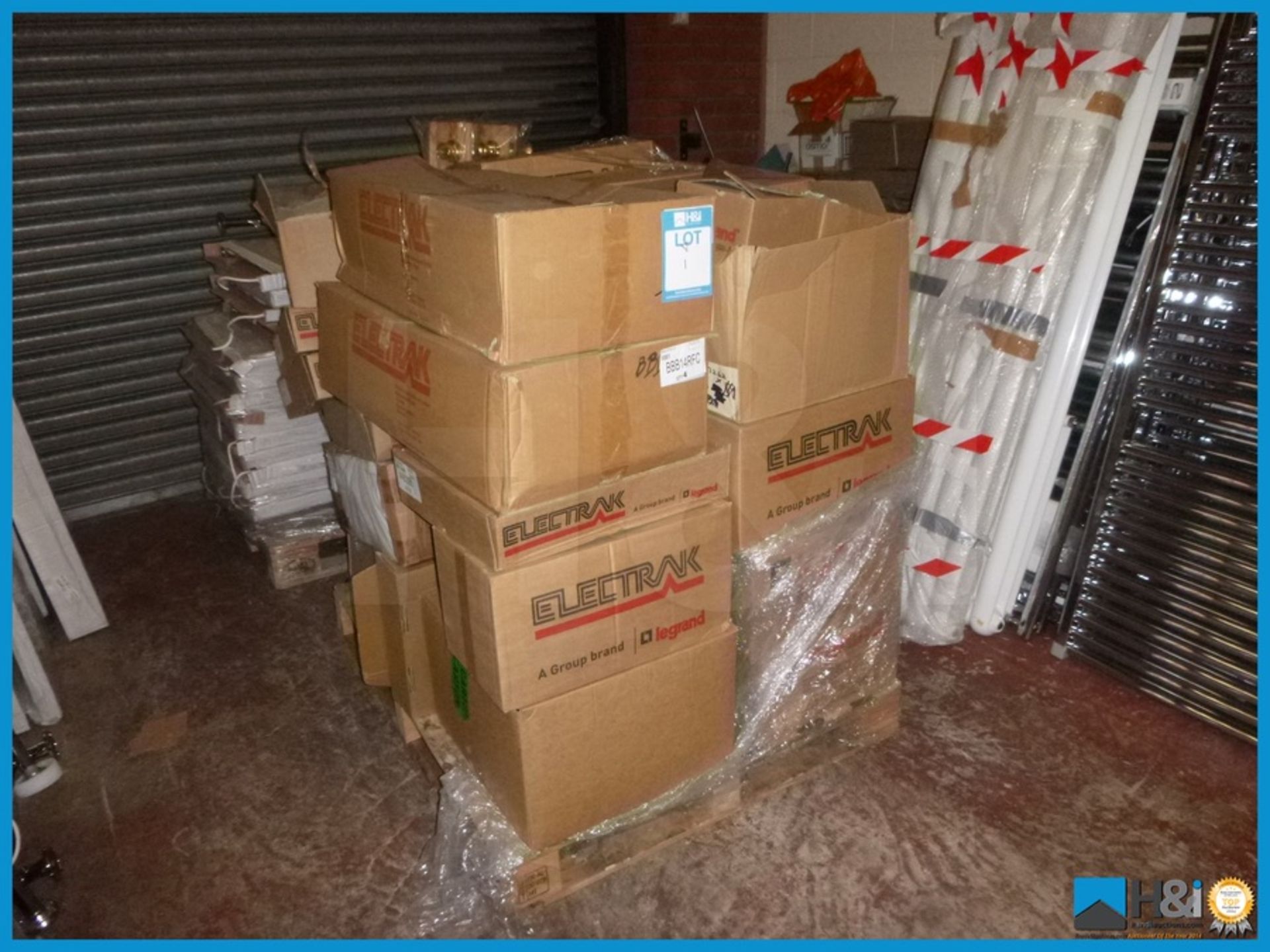 LARGE PALLET OF MIXED LEGRAND AND ELECTRAK PRODUCT Appraisal: Viewing Essential Serial No: NA