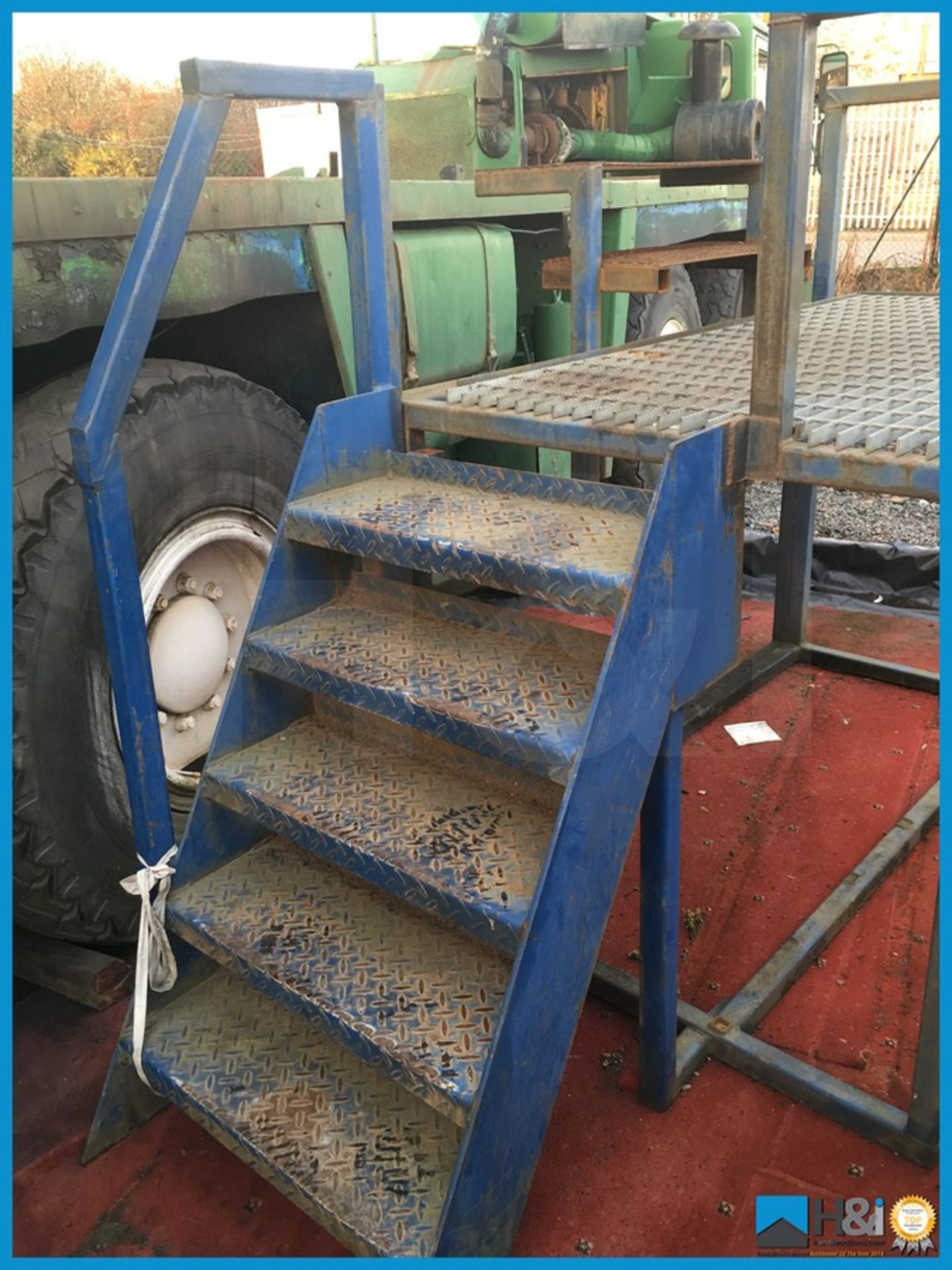 Fabricated platform access steps, appx 1200mm x 2500mm x 1150mm high Appraisal: Good Serial No: NA - Image 2 of 5