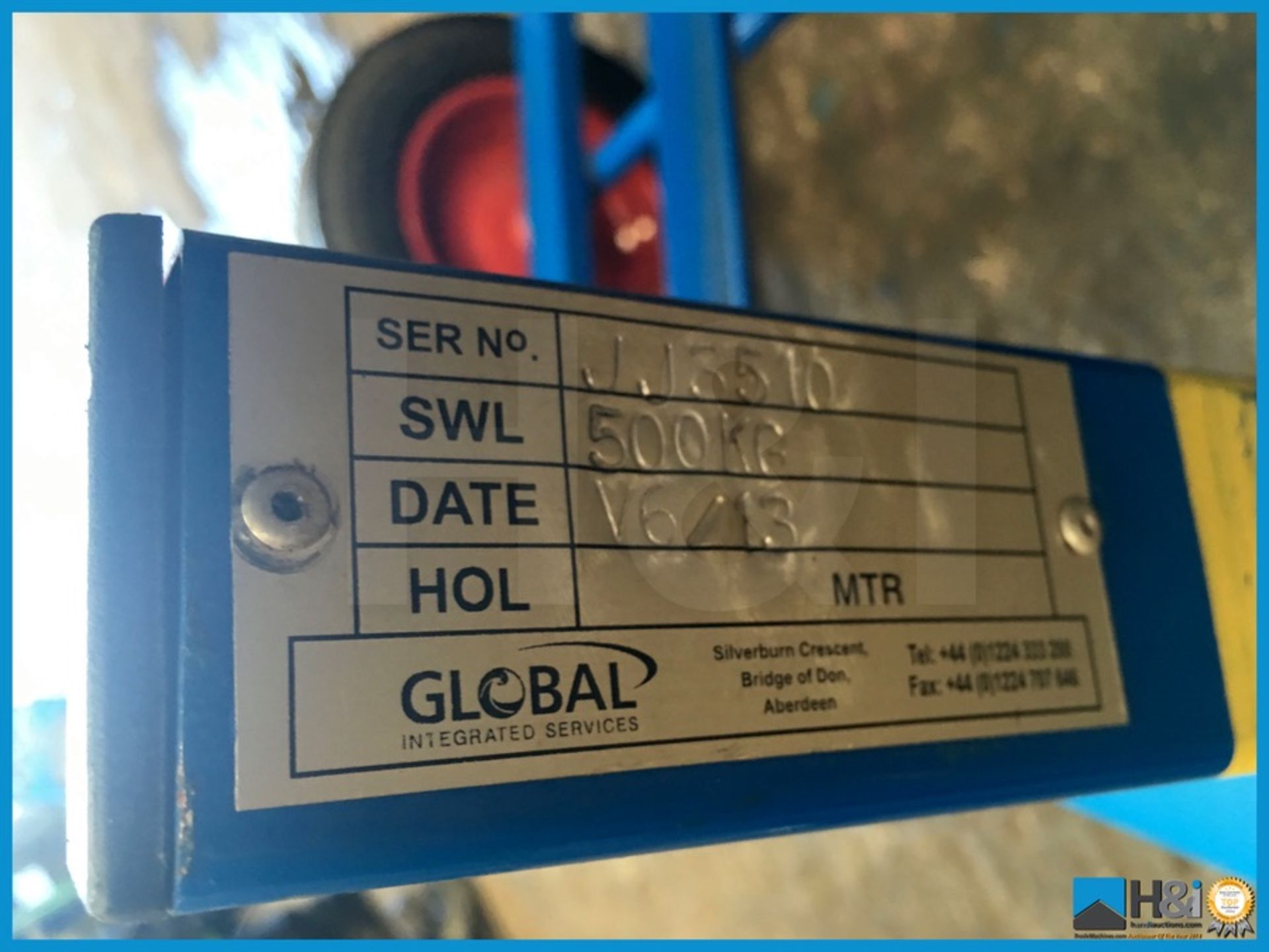 Unused 500kg pipe trolley with solid tryes Appraisal: Good Serial No: NA Location: Aberdeen, - Image 5 of 6
