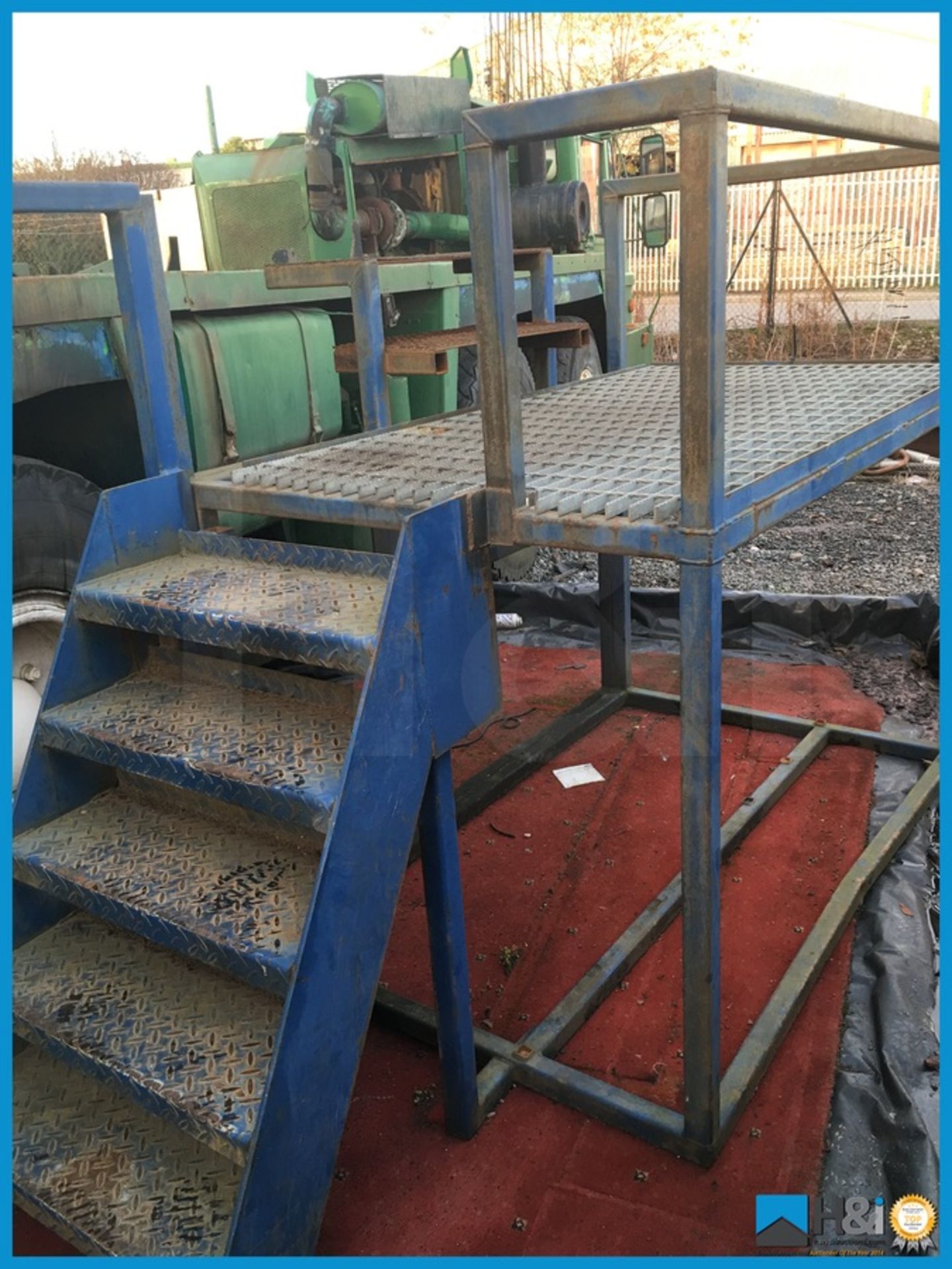 Fabricated platform access steps, appx 1200mm x 2500mm x 1150mm high Appraisal: Good Serial No: NA