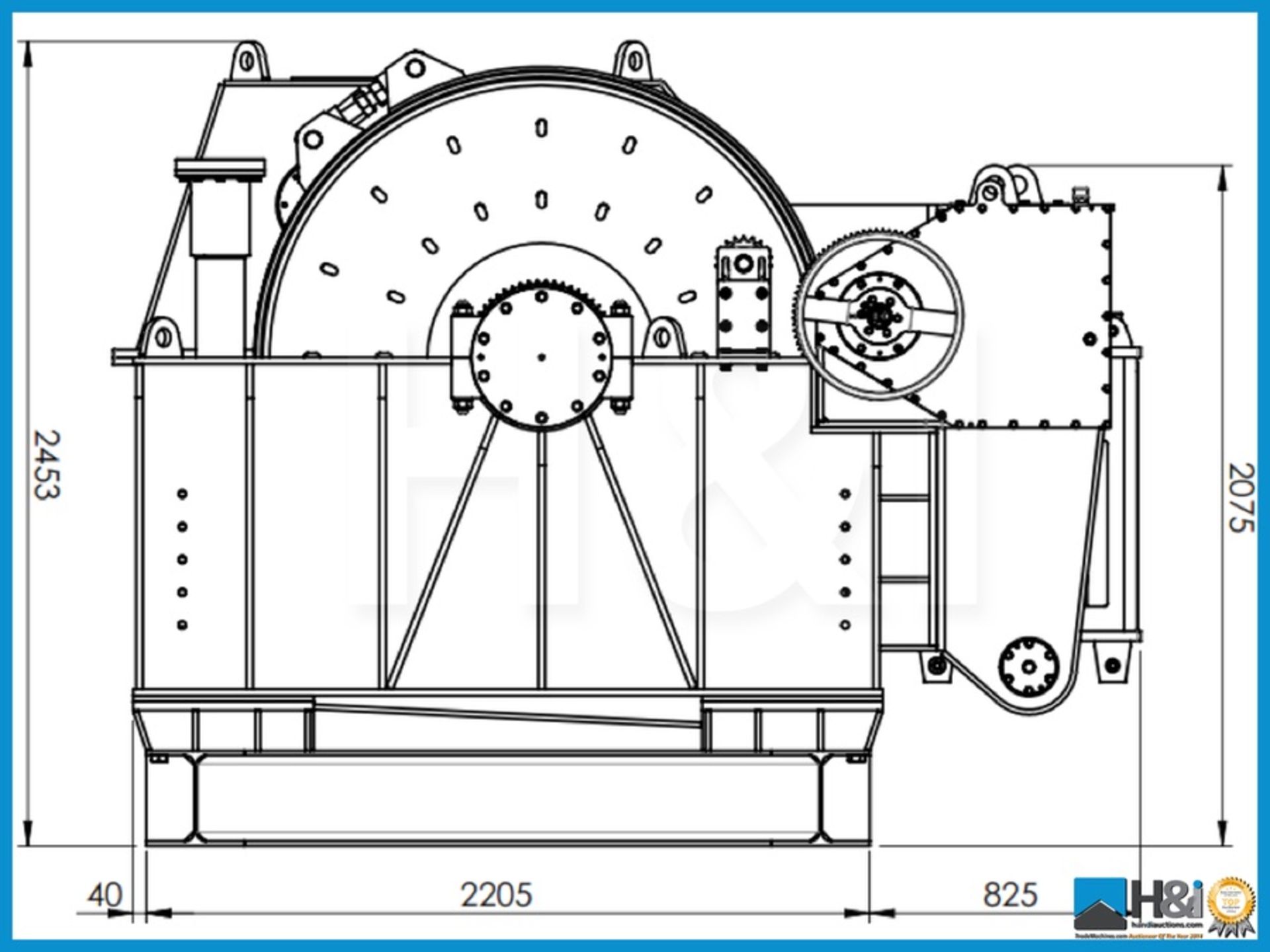 New and unused Ibercisa 93t Hydraulic drum winch. Western European manufactured. 93te WLL Winch is - Image 4 of 7