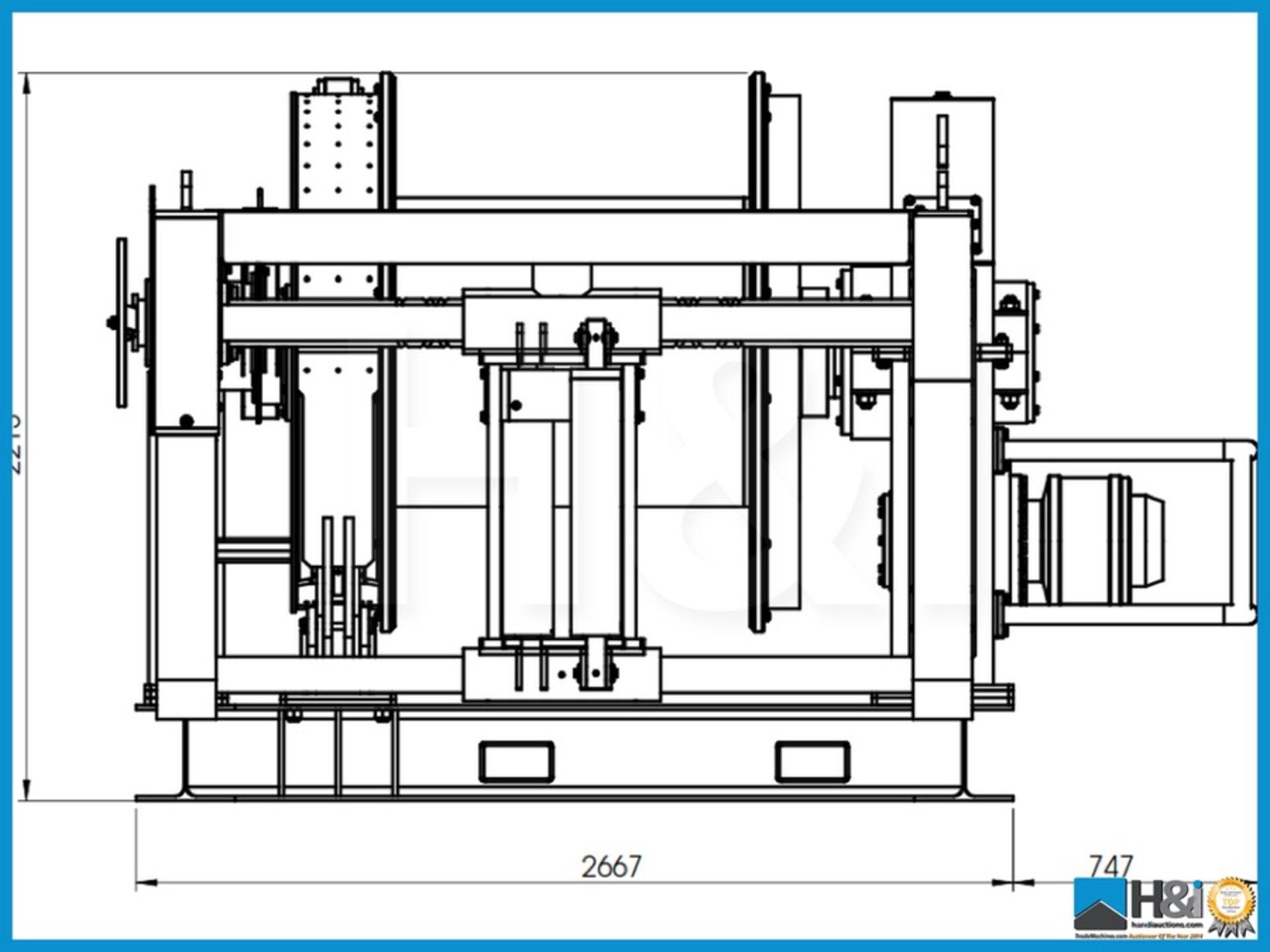 New and unused Ibercisa 65t Hydraulic drum winch. Western European manufactured. 65te WLL Winch is - Image 5 of 8