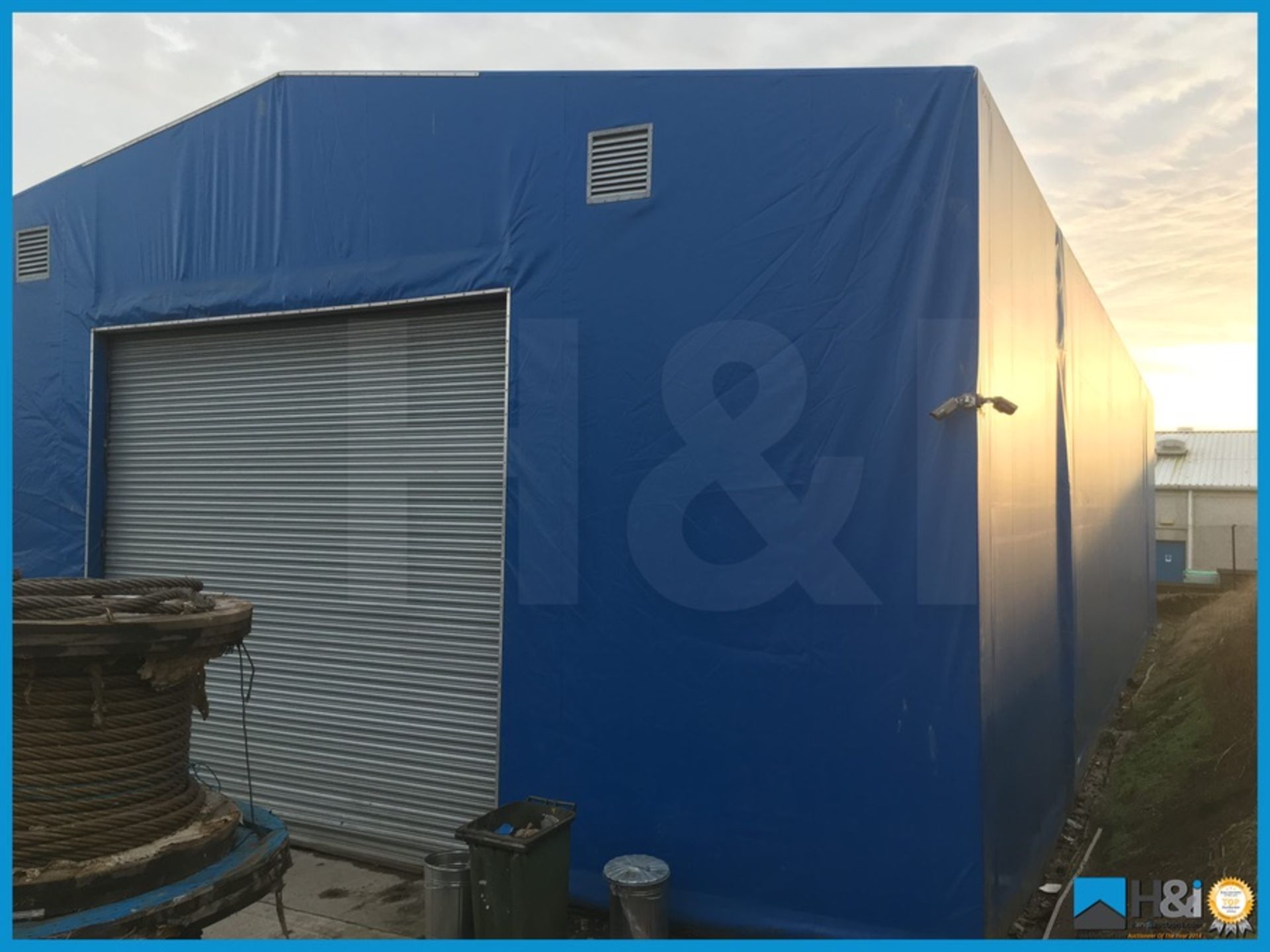 Rubb secure portable building appx YOM 2008. Overall size 12.3 metres wide x 25.6 metres long with 5