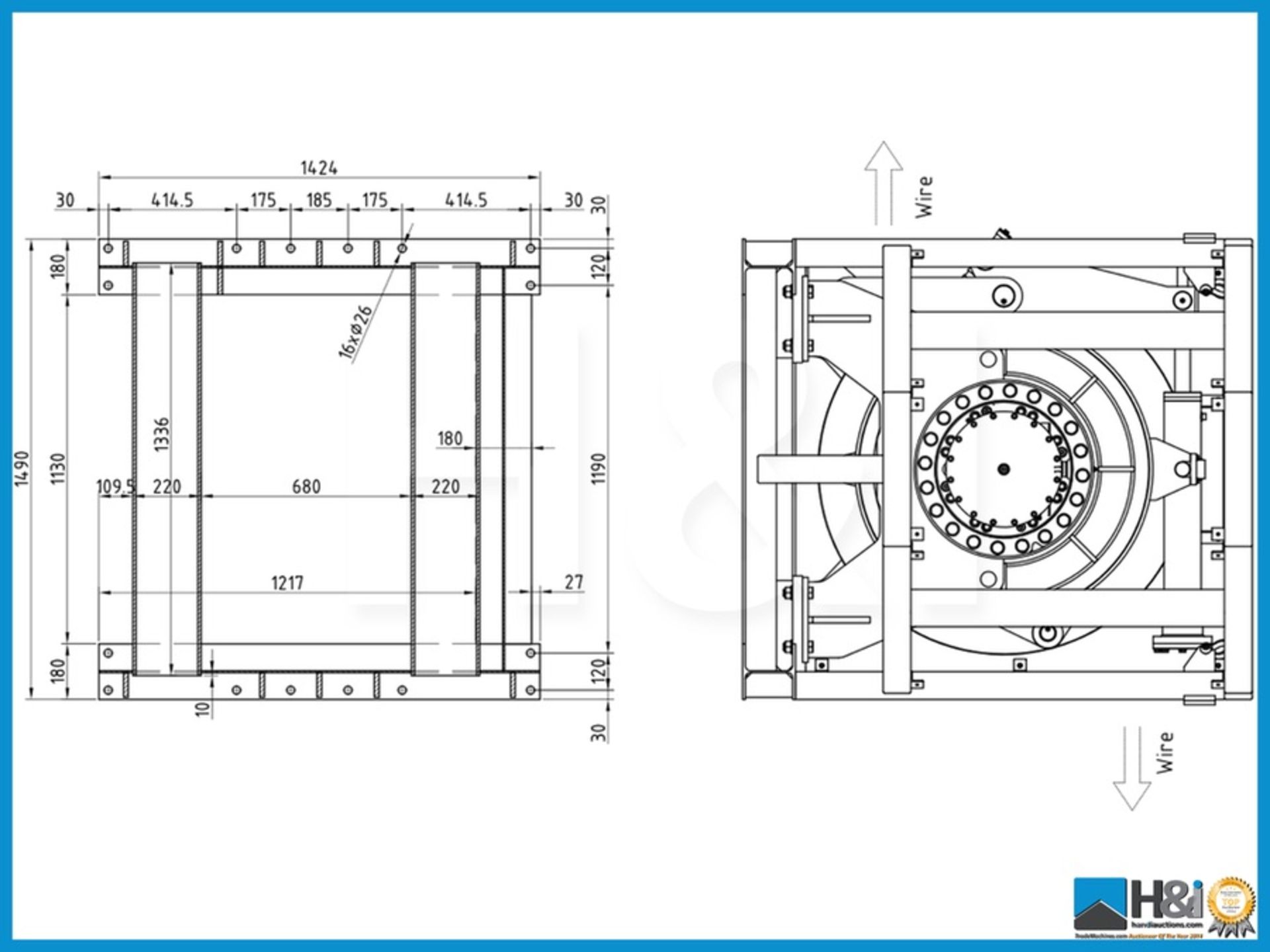 New and unused Ibercisa 18t WLL Hydraulic drum winch. Western European manufactured. 18te WLL - Image 4 of 5