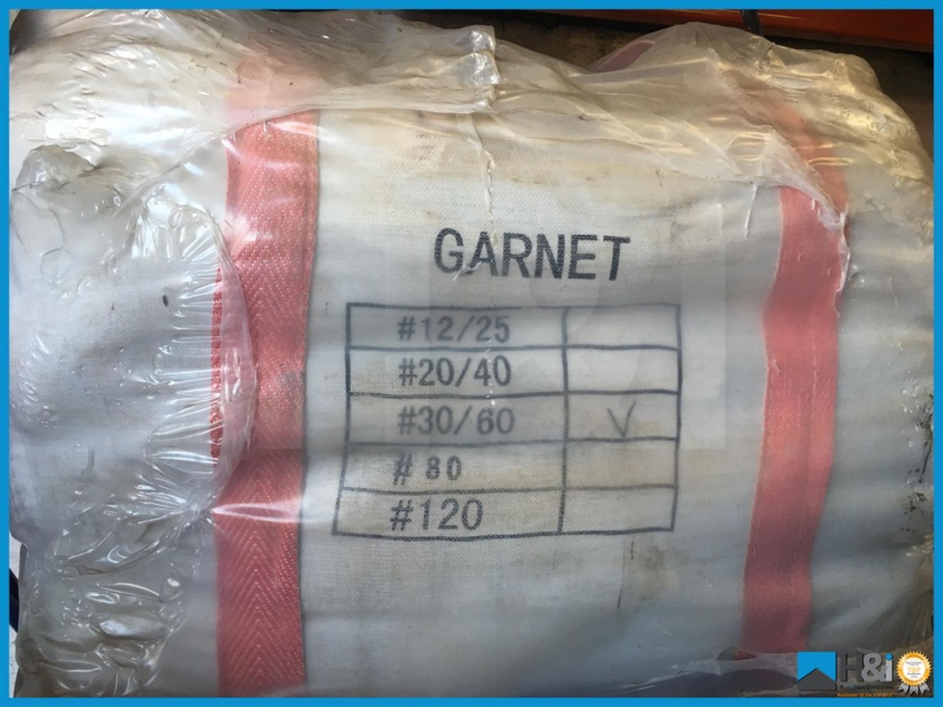 1 x 1 tonne bag of MBN Almandine Garnet.Grades: Mesh 12-20, 16-20, 20-40, 30-60, 80, 120Water