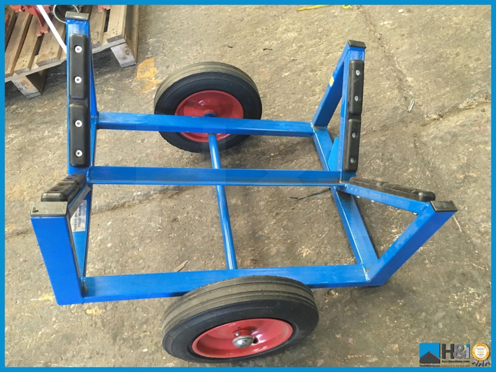 Unused 500kg pipe trolley with solid tryes Appraisal: Good Serial No: NA Location: Aberdeen,