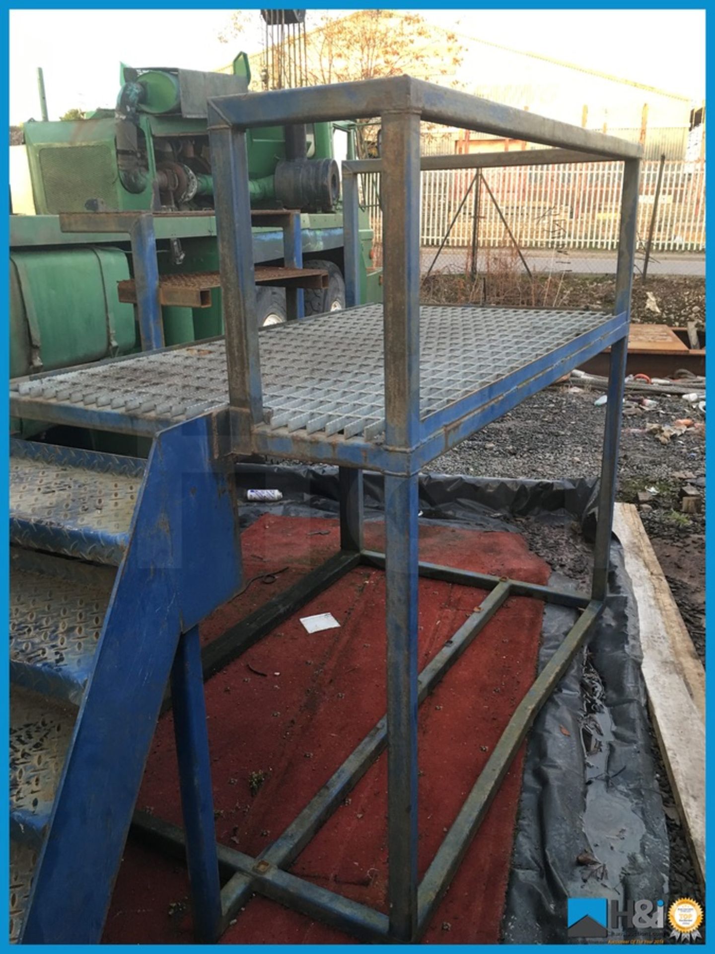 Fabricated platform access steps, appx 1200mm x 2500mm x 1150mm high Appraisal: Good Serial No: NA - Image 3 of 5