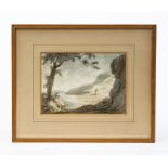 John Joseph Barker of Bath (1824-1904), Deux paysages, 2 aquarelles sur papier, 16x25 et 14,5x21