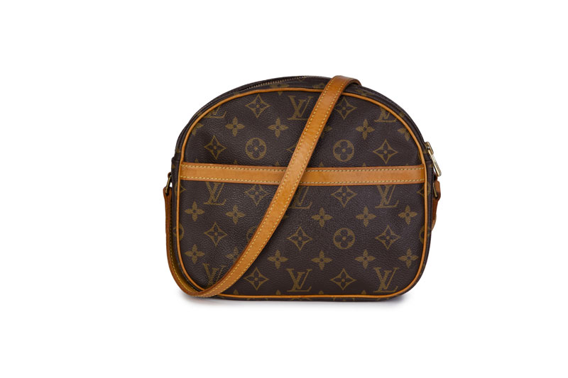 Louis Vuitton, sac Blois en toile enduite monogrammée, bandoulière en cuir naturel, 18x25 cm