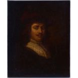Anonyme (fin XVIIIe - début XIXe s.), Rembrandt, huile sur toile, 64,5x52 cmCopie du Portrait de