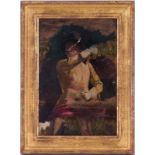 Sigmund L'Allemand(1840-1910), attr. à, Soldat, huile sur papier, 19x13 cm
