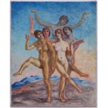 Anonyme (XXe s.), La danse, ca 1920, huile sur toile, 100x81 cm