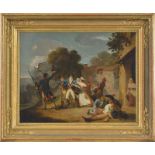 Ecole française (fin XVIIIe - début XIXe s.), L'affaire de Bressuire, huile sur toile, 47,5x60,5 cm.