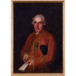 Joaquin Inza (1736-1811), attr. à, Portrait d'homme, huile sur toile, 85x60 cmProvenance: