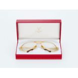 Cartier, Must de Cartier paire de lunettes Aviator plaqué or avec verre solaire, écrin
