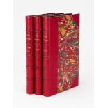 MUSSET (Alfred). Ensemble de trois ouvrages en 3 vol. in-8 reliés demi maroquin cerise à coins,