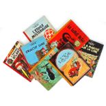 [BANDES DESSINEES]. Hergé, Les Aventures de Tintin, série de 6 albums des années 1950 comprenant :