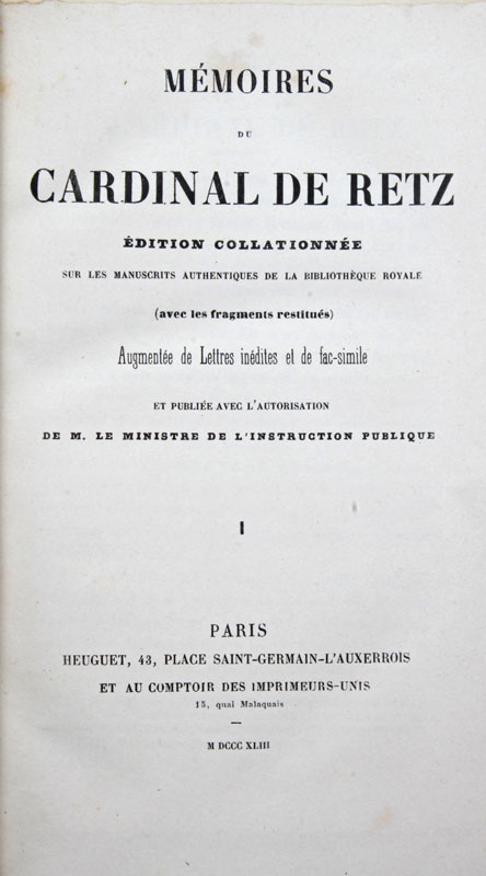 [MEMOIRES]. 2 ouvrages en 3 vol. in-12, plein veau, têtes dorées (Reliures postérieures signées - Image 2 of 2