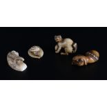 4 netsuke, Japon, époque ...