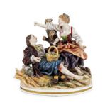 Groupe en porcelaine de Capodimonte,XIXe ...