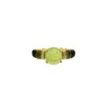 Bague en or 750 sertie de tourmalines ...