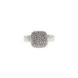 Bague en or gris 750 sertie d'un ...