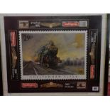 A Waddingtons jigsaw box lid depicting The Cheltenham Flyer after Cuneo and a coloured print of