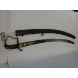 A late 18th Century British Light Cavalry Officers sabre, the blade J.J Runkel