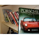 A selection of books relating to motor cars including Porsche and Ferrari