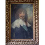 Oils on board - Head and shoulders portrait of a Lord Mansfield, in an ornate gilt frame - 32in. x