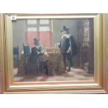 Herbert P Dolman. A signed watercolour entitled 'The Connoisseurs' depicting two gentleman in 17th