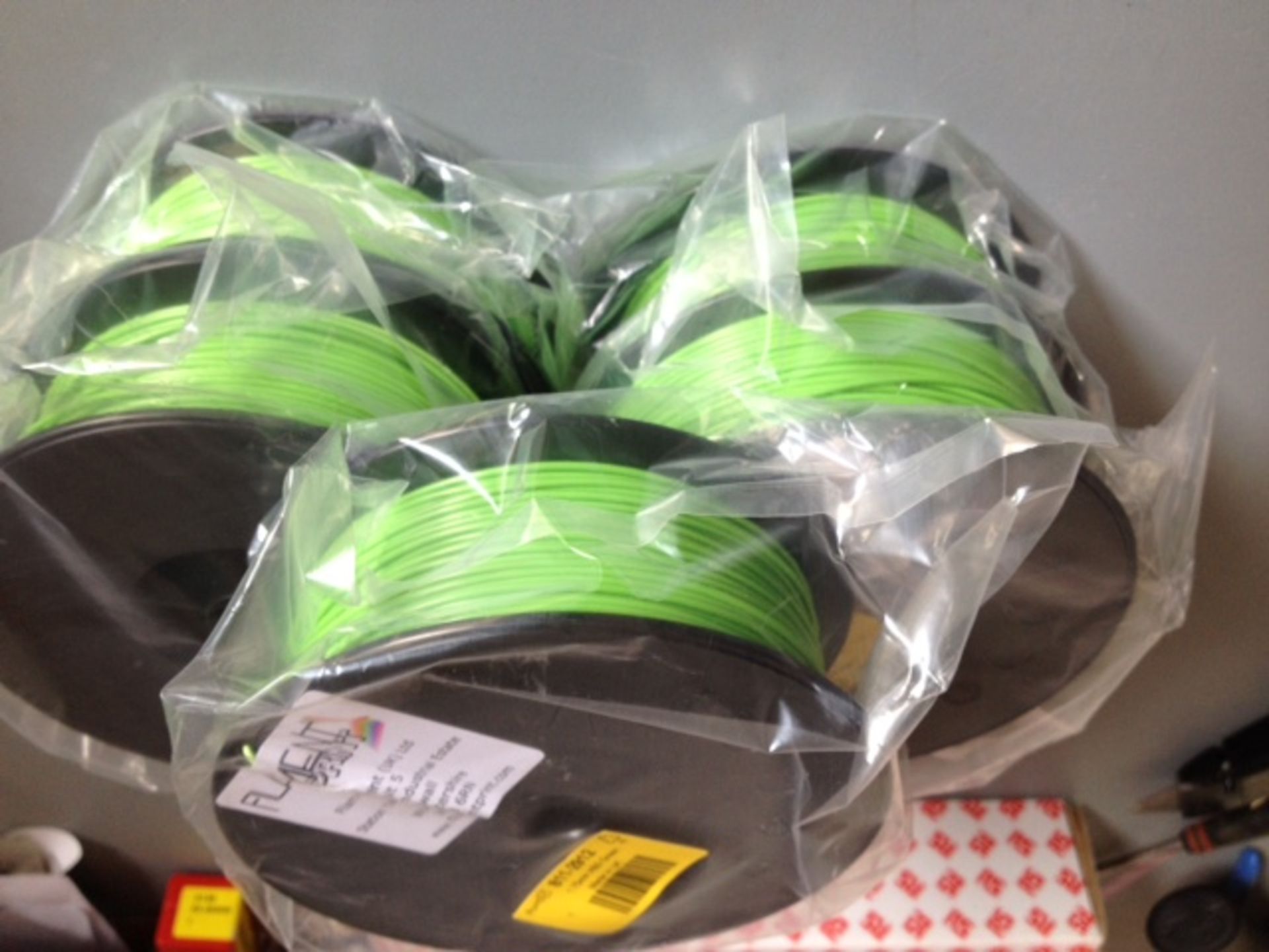 5 x Reels of Green 3D-Printer filament ABS 1.75mm