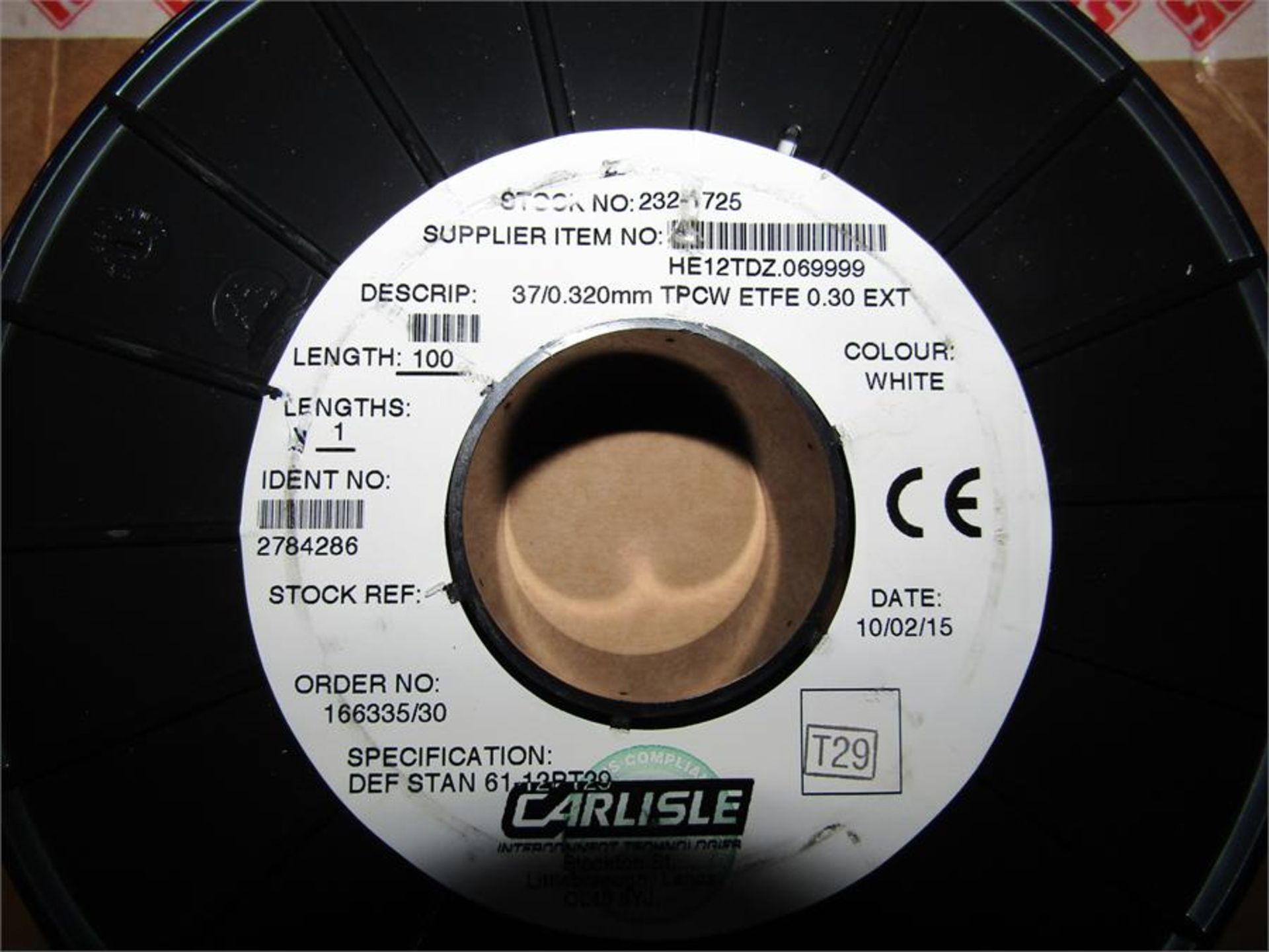 1 Reel Single Core Harsh Environment Wire 100m - Image 2 of 2
