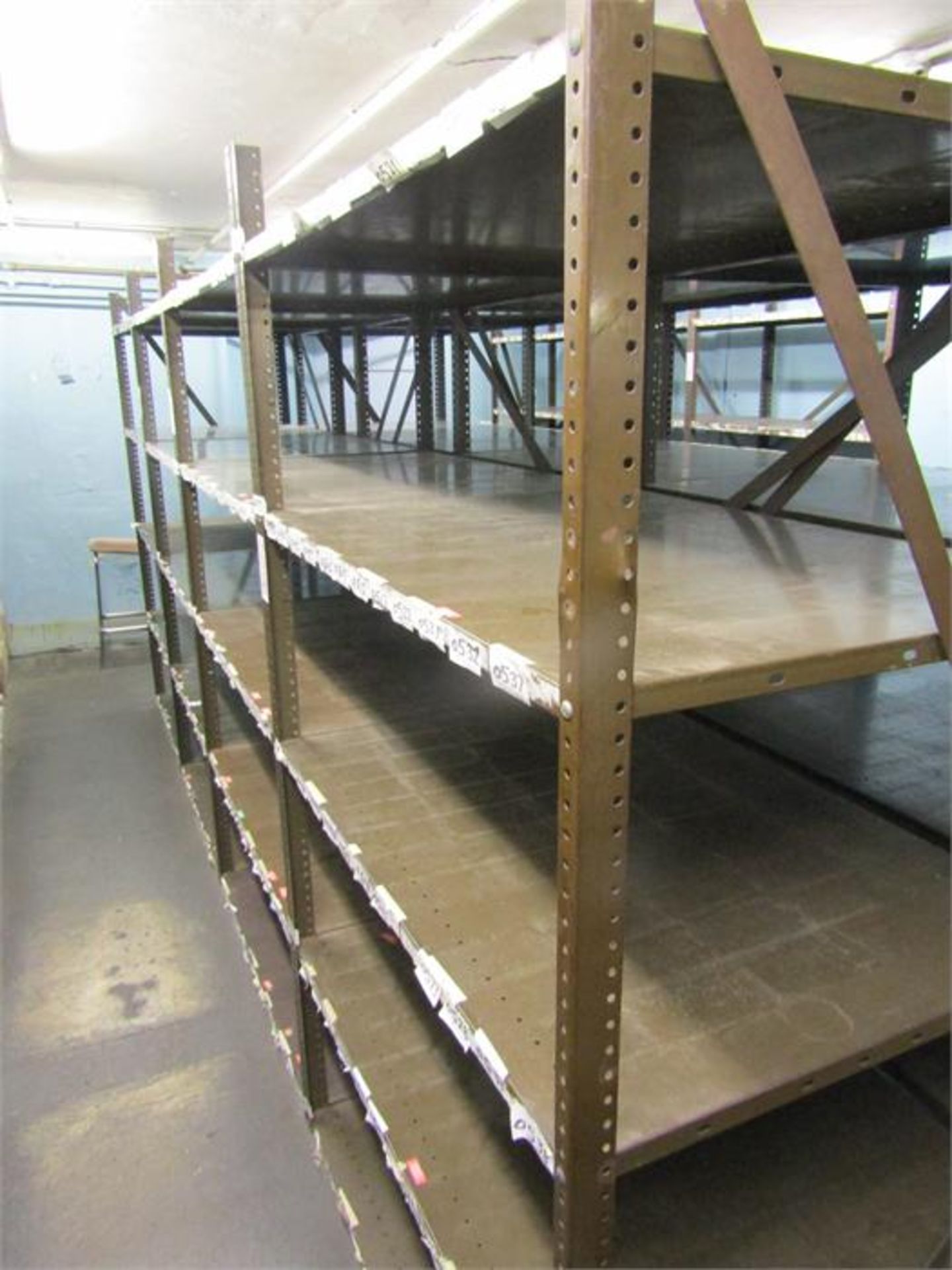 4 Metal Shelving Units - 1.9m x 1.07m x .77m