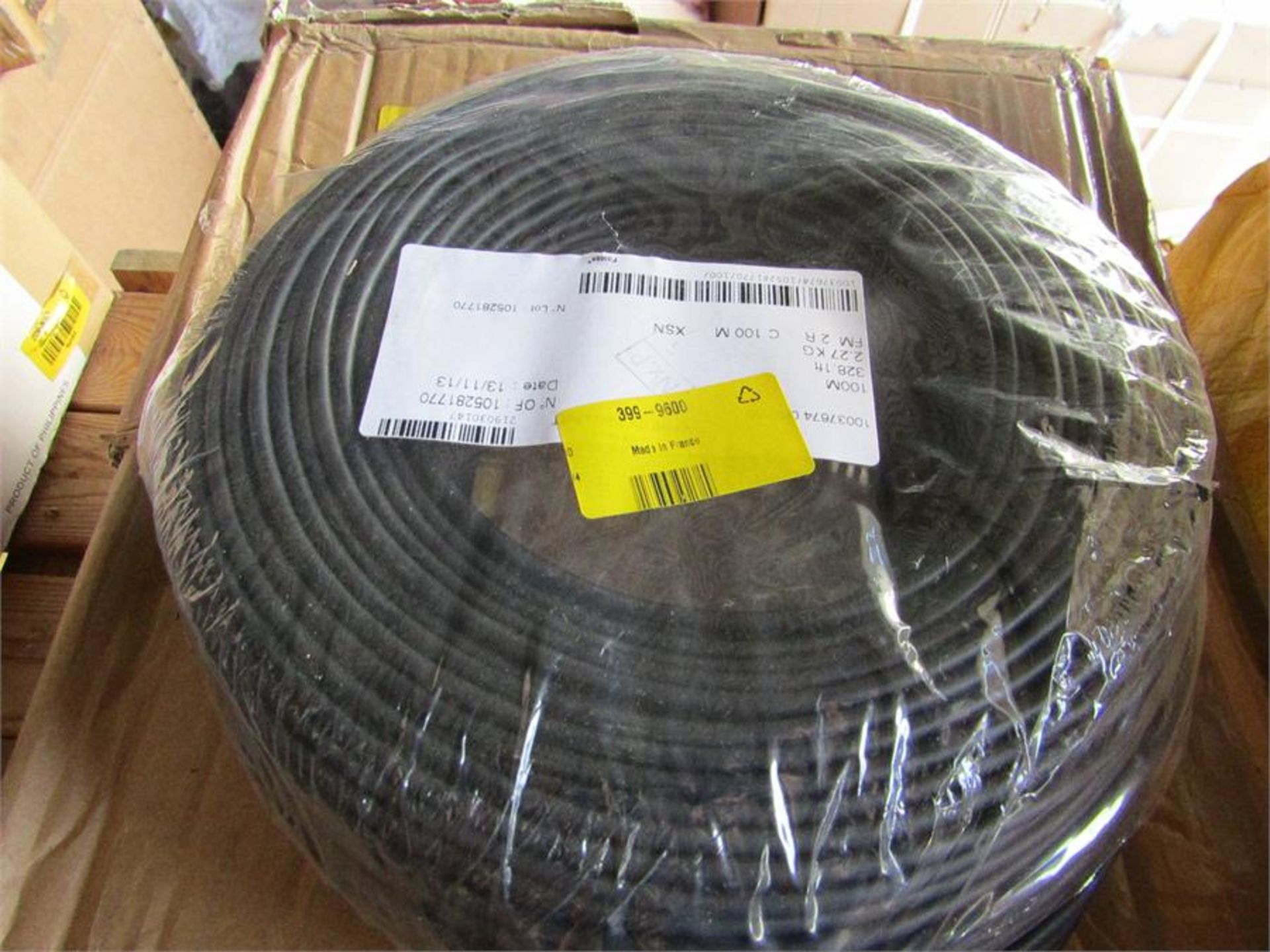 100m 2 Core Screened Black Instrument Cable, 250 V