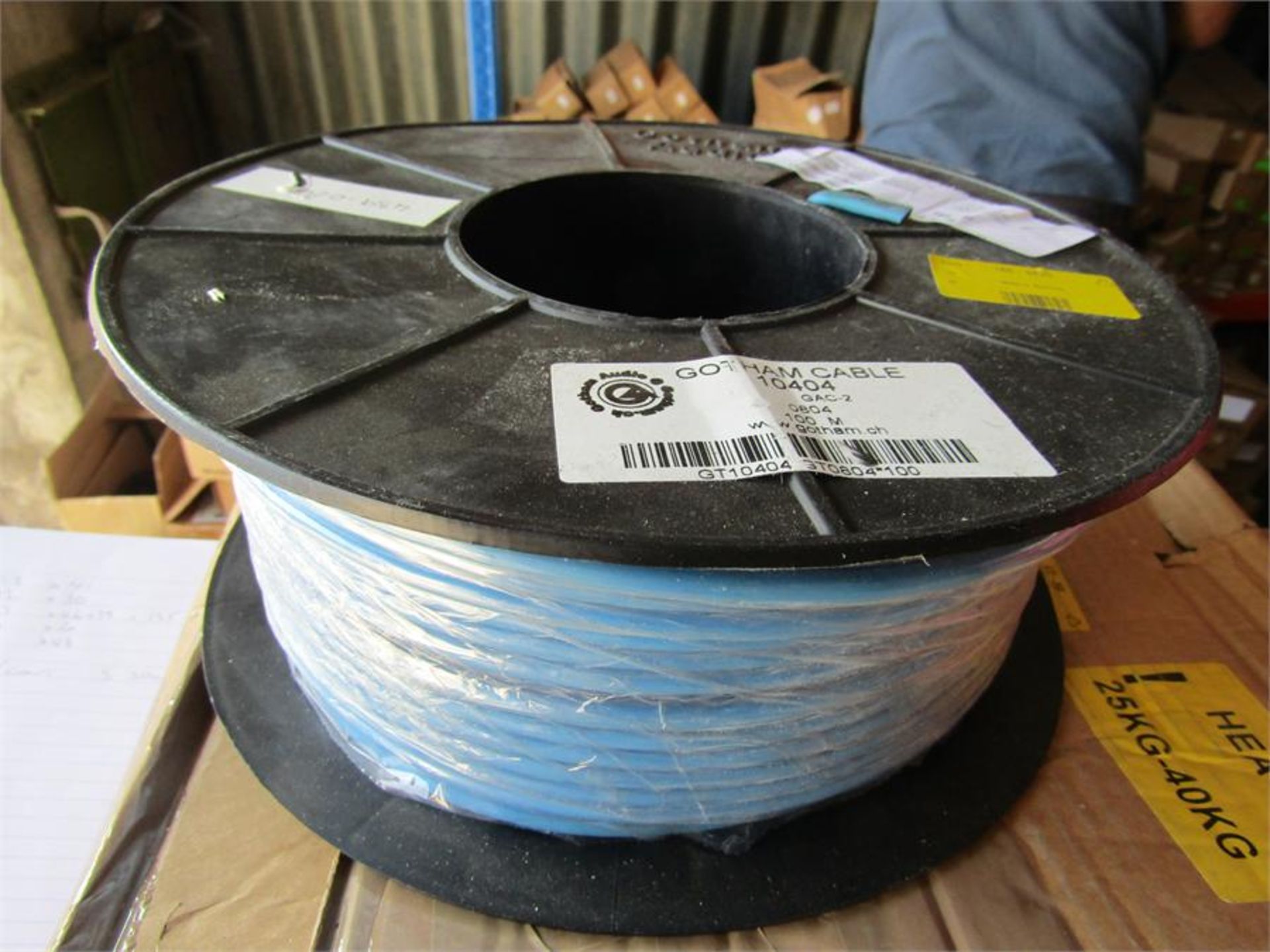 100m Reel 2 Core Screened Blue Instrument Cable