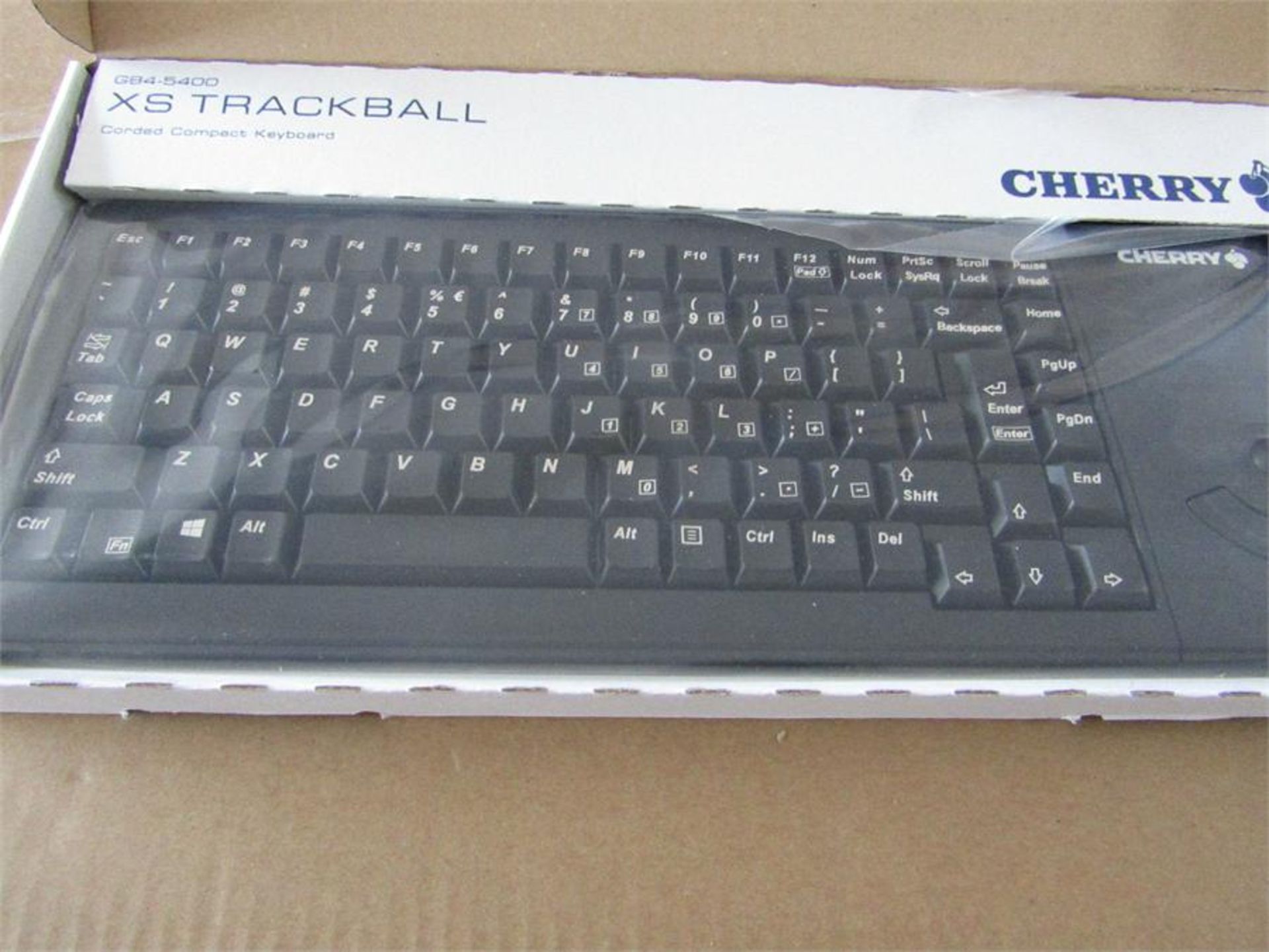 Cherry Wired Black PS/2 Compact Trackball Keyboard