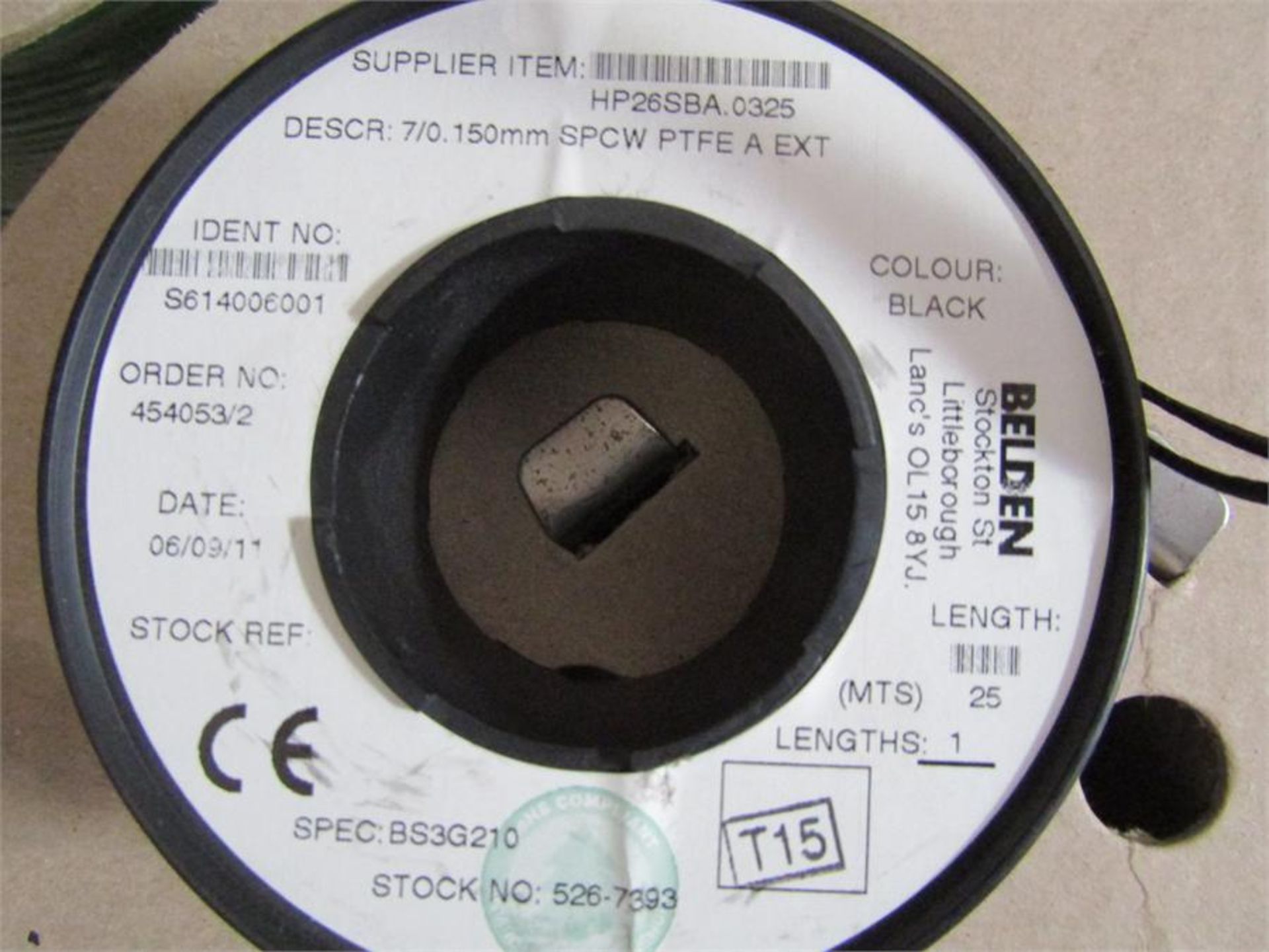 4 Reels Single Core Wire Type A - PTFE 25m - Image 2 of 2