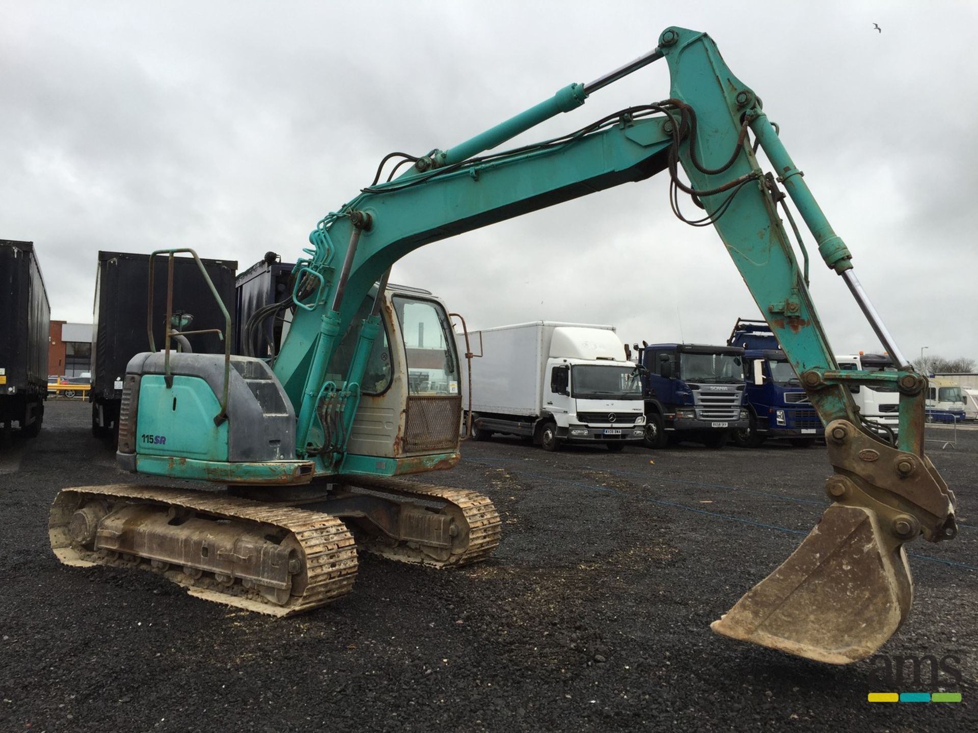 2000, Kobelco SR115 Excavator Serial No. MV01/00567, Hrs 9676 approx, 1 x Bucket, Steel Tracks - Image 3 of 12