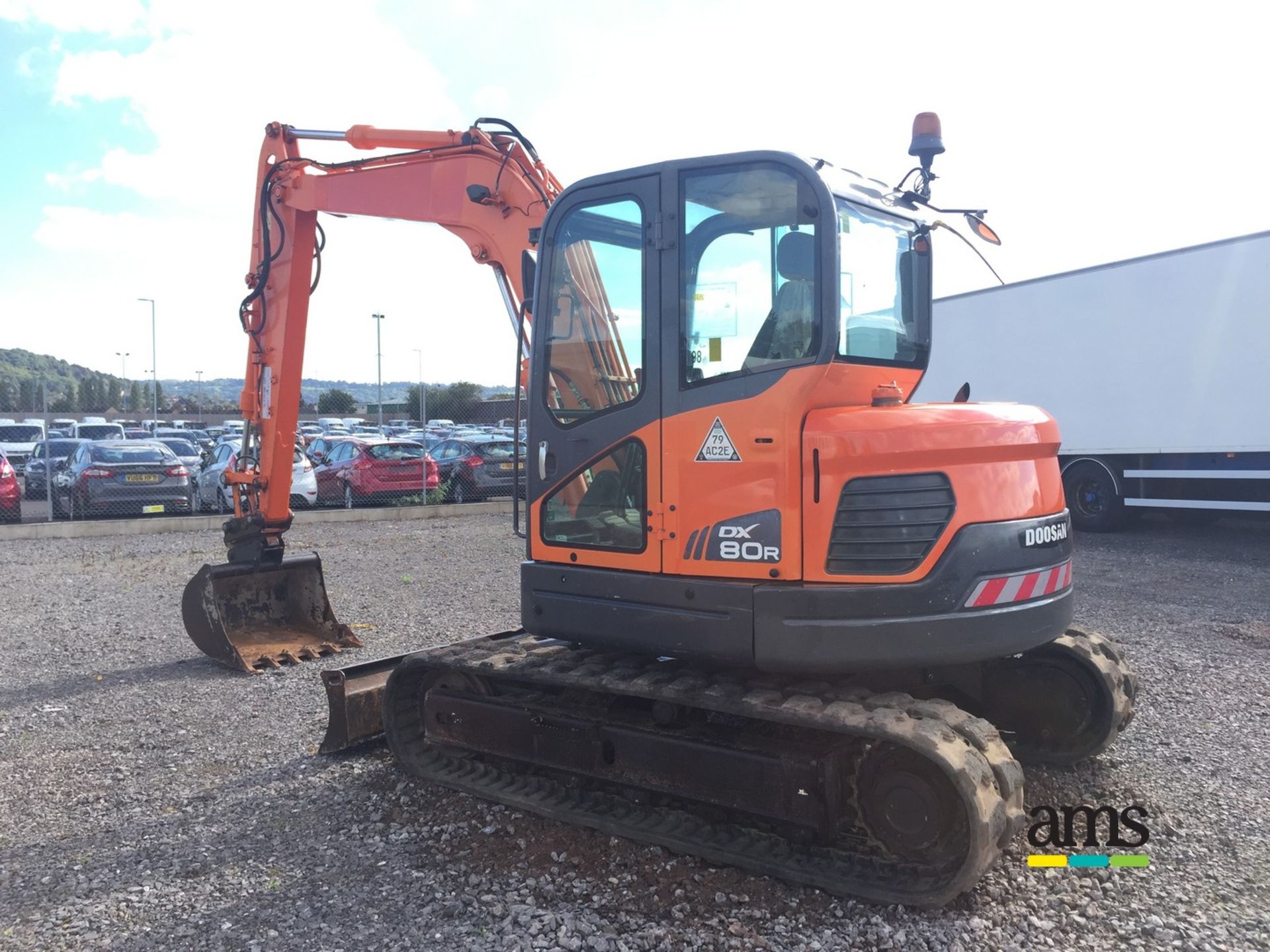 2010, Doosan DX80R Excavator Serial No. 50284, Hours 5040 approx. Cab, Rubber Track, Quick Hitch - Image 6 of 18