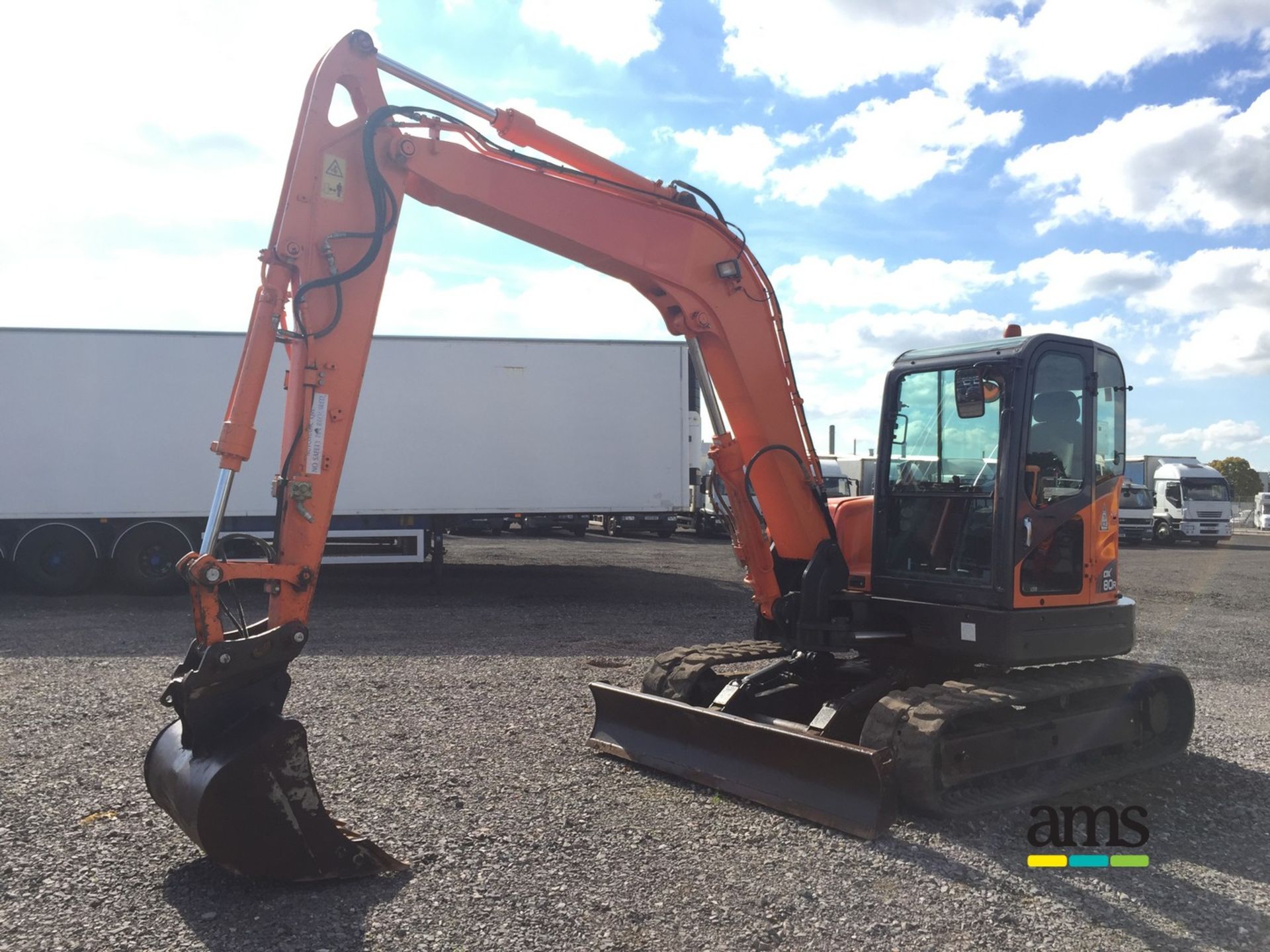 2010, Doosan DX80R Excavator Serial No. 50284, Hours 5040 approx. Cab, Rubber Track, Quick Hitch - Image 4 of 18