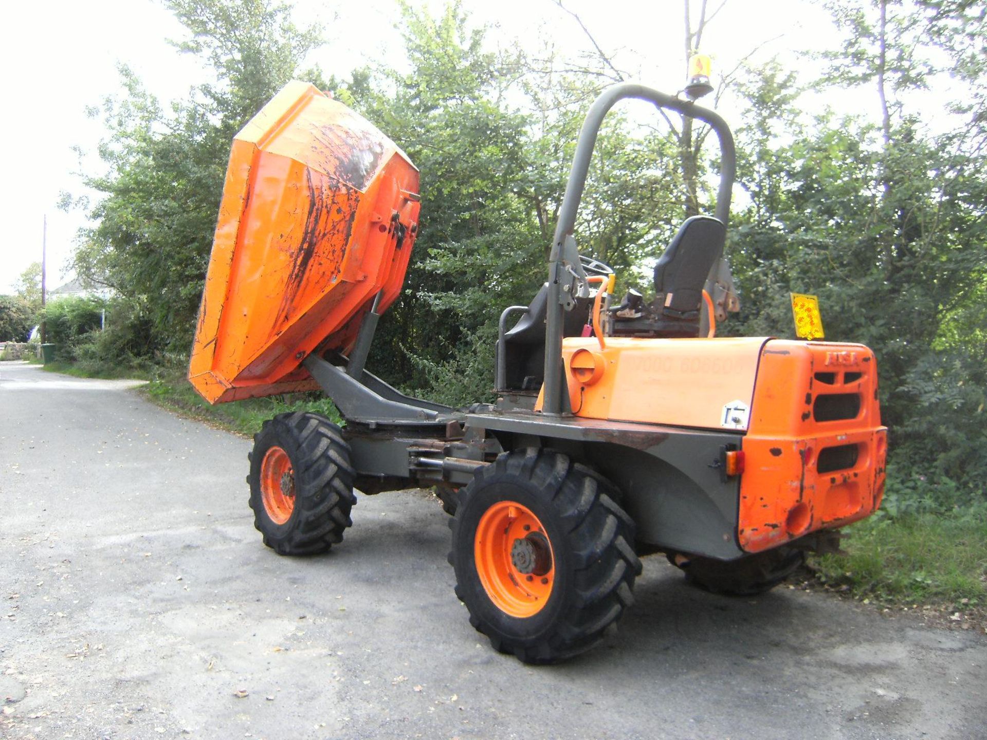 2008, Ausa D600 APG Dumper Serial No. 64057773, Hours 2339 approx, Swivel, Kubota Diesel Engine, - Image 4 of 5