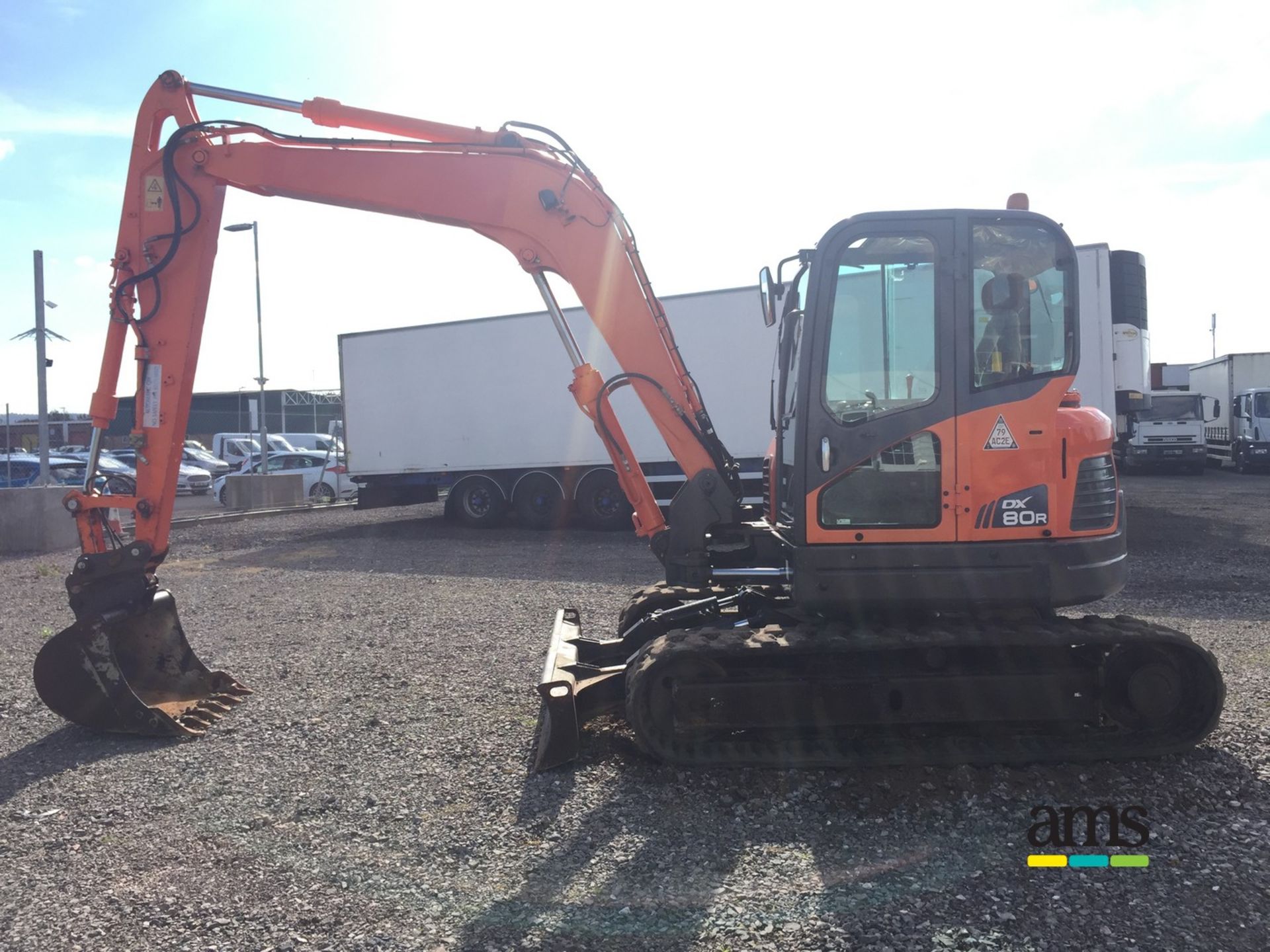 2010, Doosan DX80R Excavator Serial No. 50284, Hours 5040 approx. Cab, Rubber Track, Quick Hitch - Image 5 of 18