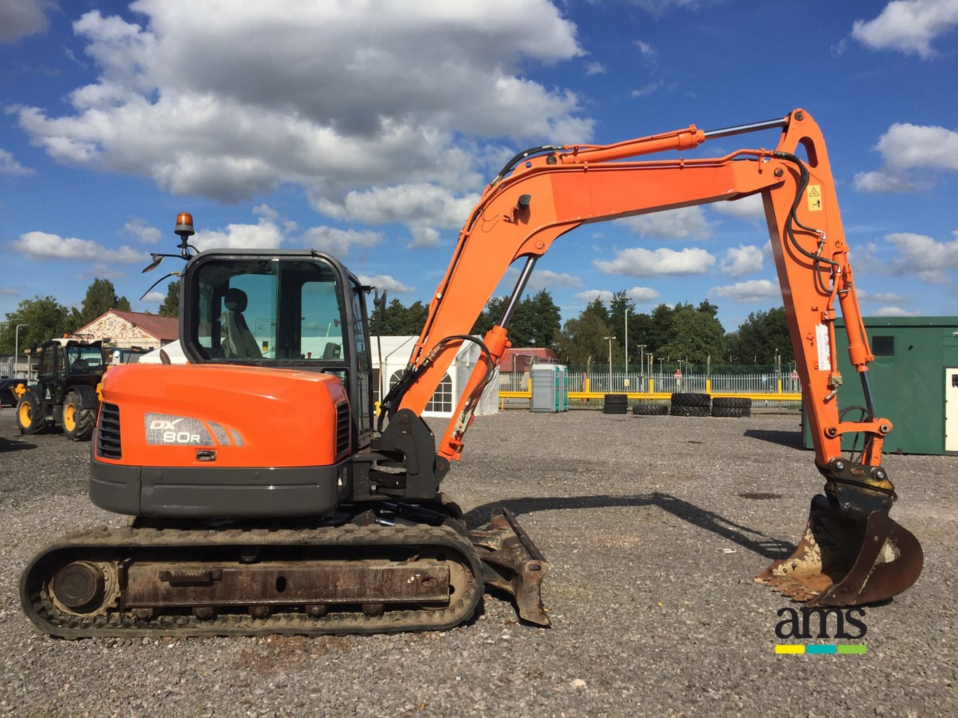 2010, Doosan DX80R Excavator Serial No. 50284, Hours 5040 approx. Cab, Rubber Track, Quick Hitch - Image 2 of 18