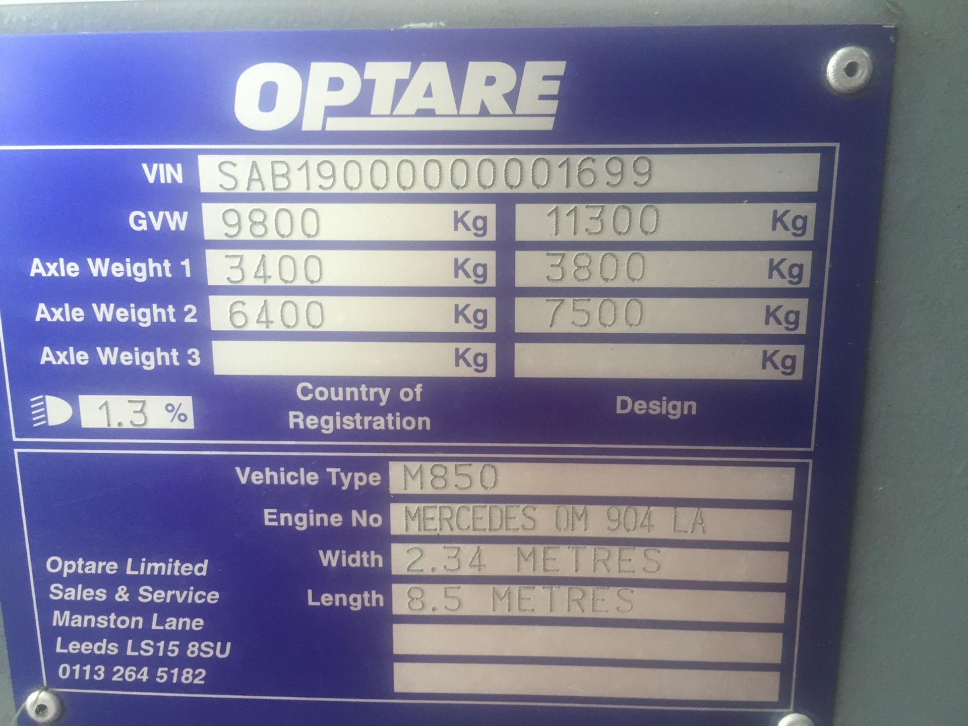 2004, Optare M850 Bus with Mercedes OM 904 Engine Reg No. YJ54 ZYD, RMS 635,919 approx. Mot until - Image 14 of 14