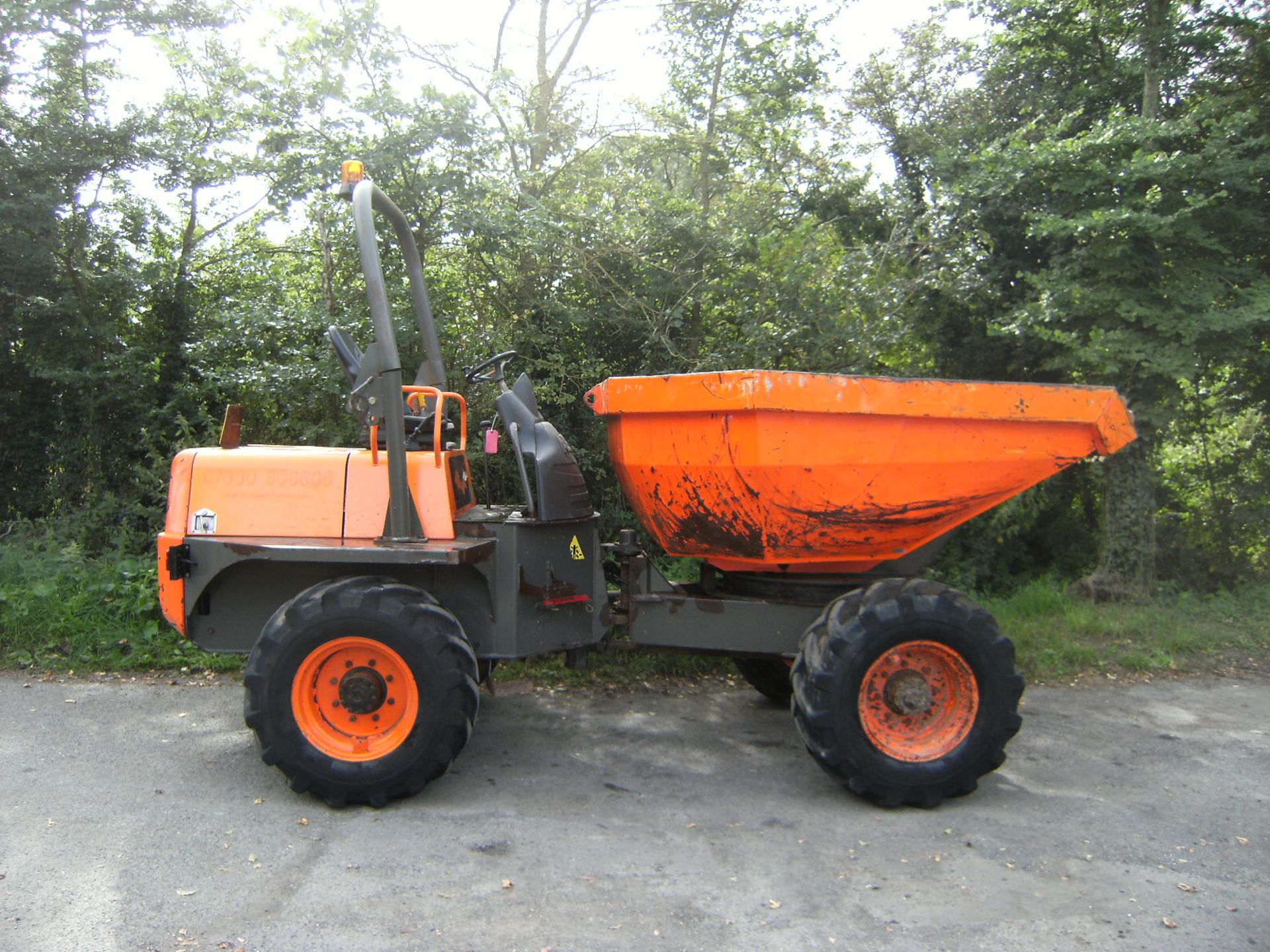 2008, Ausa D600 APG Dumper Serial No. 64057773, Hours 2339 approx, Swivel, Kubota Diesel Engine, - Image 3 of 5