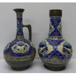 Two vases, marked Jas. Plant, made in England, height 30.