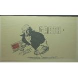 Frank Bellamy (1917-1976), a pen and ink drawing, titled Garth, a comic strip drawing,