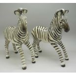 Two Beswick figures of zebra,